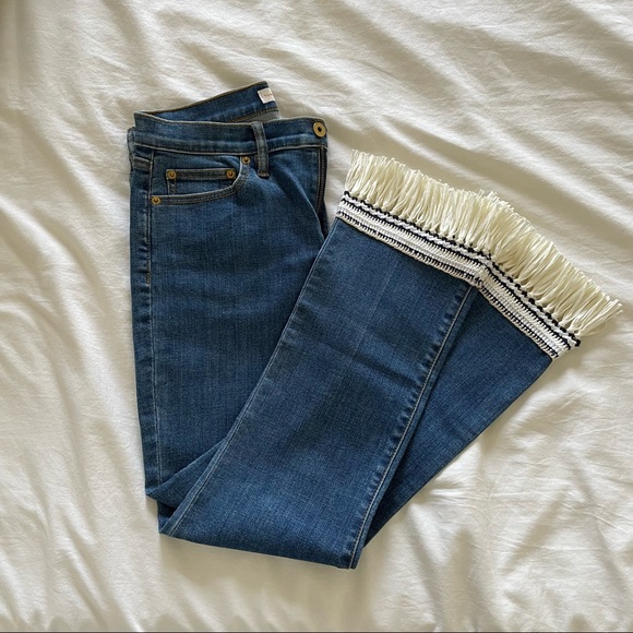 Tory Burch Connor Fringe Jeans - Picture 2 of 10
